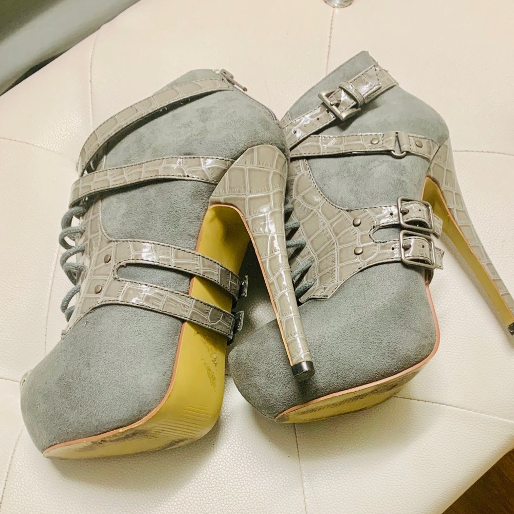 High platform booties Heel